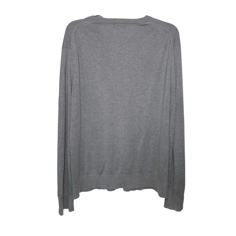 Banana Republic Silk Cashmere Gray Crew Neck Sweater Men Size‎ XL Quiet Luxury